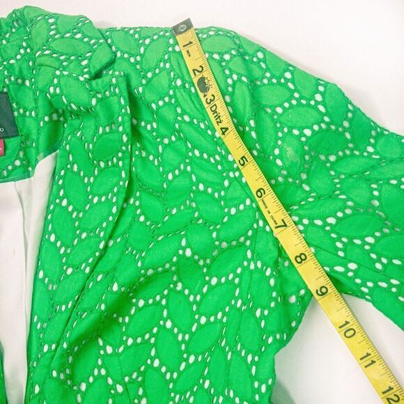 Vince Camuto Spring Green Eyelet Lace Suit Jacket Sz 0 - Picture 14 of 14